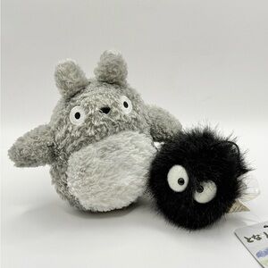 My Neighbor Totoro STUDIO GHIBLI Totoro and Soot Plush Stuffed Figures NWT Japan